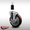 Service Caster 5'' SS Maroon Poly Swivel 1-3/8'' Expanding Stem Caster with Brake SCC-SSEX20S514-PPUB-MRN-TLB-138 - alternate 3